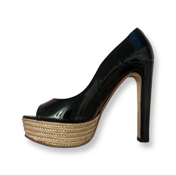 Miu Miu Vernice Open Toe Patented Leather Heel Size 35.5 - Picture 2 of 5